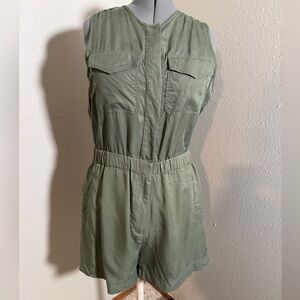 Banana Republic Sage Green Sleeveless Romper